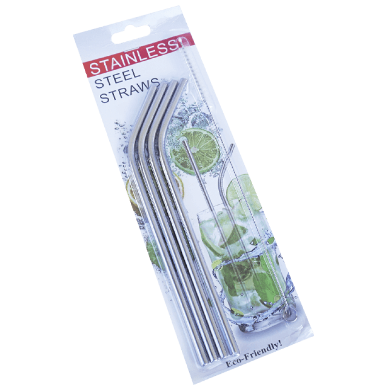 Set 4 paie metalice curbate cu perie de curatare